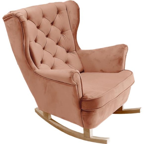 DomoHome Fauteuil de relaxation Fauteuil avec accoudoirs Fauteuil TV Lounge Fauteuil rembourré Fauteuil Couch Fauteuil de salon Fauteuil à oreilles | 102x81x95cm | Powder Pink_29830