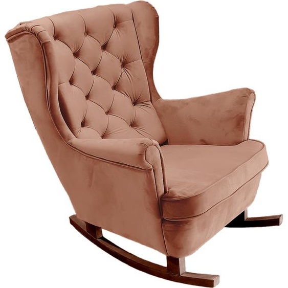 DomoHome Fauteuil de relaxation Fauteuil avec accoudoirs Fauteuil TV Lounge Fauteuil rembourré Fauteuil Couch Fauteuil de salon Fauteuil à oreilles | 102x81x95cm | Powder Pink_29831