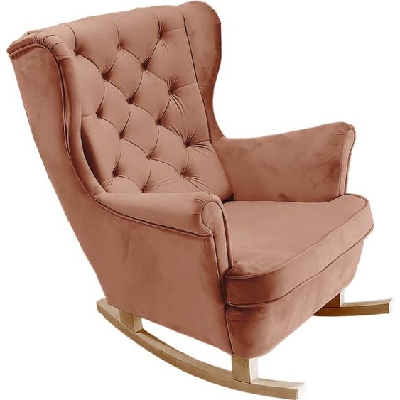 DomoHome Fauteuil de relaxation Fauteuil avec accoudoirs Fauteuil TV Lounge Fauteuil rembourré Fauteuil Couch Fauteuil de salon Fauteuil à oreilles | 102x81x95cm | Powder Pink_29832