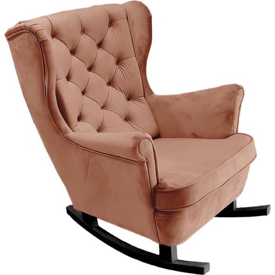 DomoHome Fauteuil de relaxation Fauteuil avec accoudoirs Fauteuil TV Lounge Fauteuil rembourré Fauteuil Couch Fauteuil de salon Fauteuil à oreilles | 102x81x95cm | Powder Pink_29832