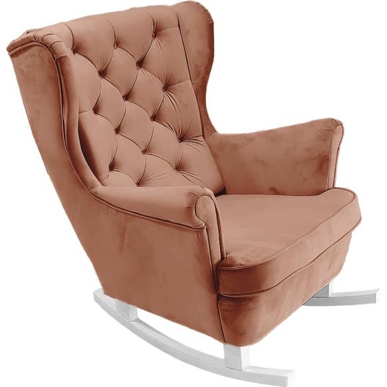 DomoHome Fauteuil de relaxation Fauteuil avec accoudoirs Fauteuil TV Lounge Fauteuil rembourré Fauteuil Couch Fauteuil de salon Fauteuil à oreilles | 102x81x95cm | Powder Pink_29832