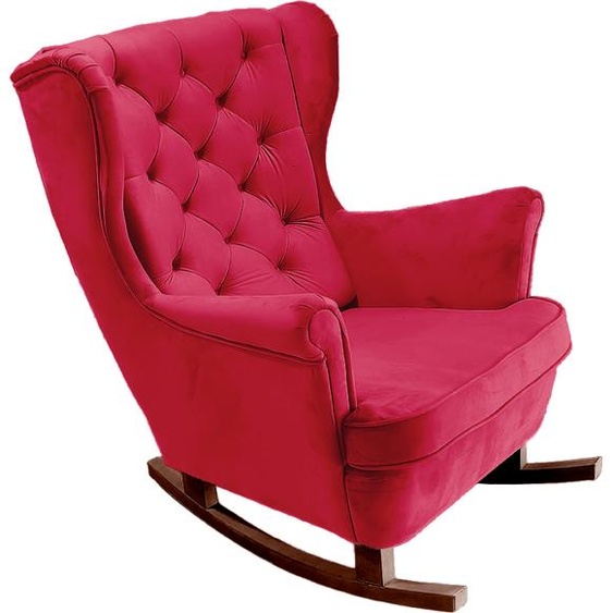 DomoHome Fauteuil de relaxation Fauteuil avec accoudoirs Fauteuil TV Lounge Fauteuil rembourré Fauteuil Couch Fauteuil de salon Fauteuil à oreilles | 102x81x95cm | Red_29837