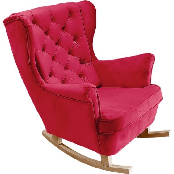 DomoHome Fauteuil de relaxation Fauteuil avec accoudoirs Fauteuil TV Lounge Fauteuil rembourré Fauteuil Couch Fauteuil de salon Fauteuil à oreilles | 102x81x95cm | Red_29837