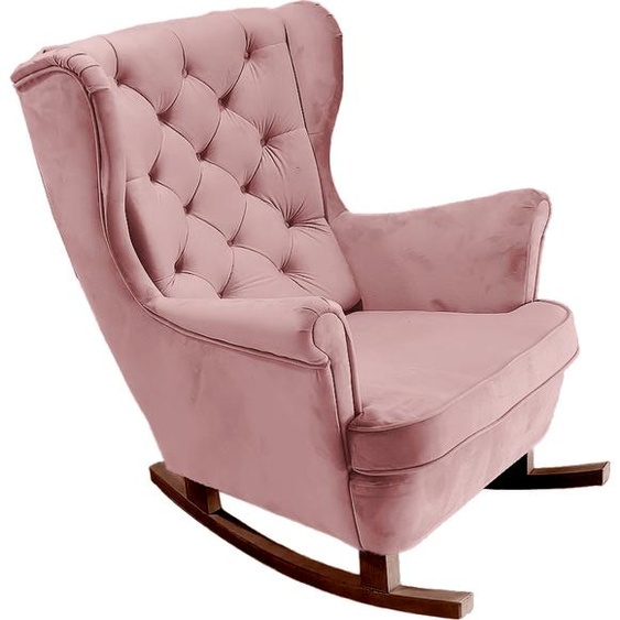 DomoHome Fauteuil de relaxation Fauteuil avec accoudoirs Fauteuil TV Lounge Fauteuil rembourré Fauteuil Couch Fauteuil de salon Fauteuil à oreilles | 102x81x95cm | Rose_29838