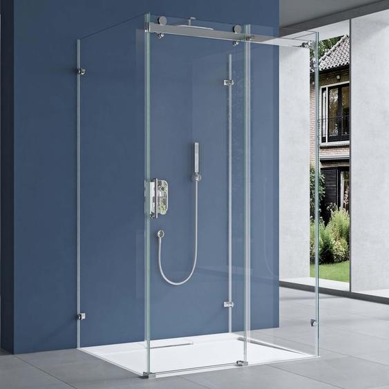 doporro Cabine de Douche Rectangulaire pour Un Seul Mur 70x150x70cm Paroi de Douche en Forme U Verre Transparent de 8mm Ravenna17-2UK
