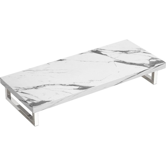 doporro Plan de Vasque en Bois 50x120cm Meuble sous Lavabo Plan Lave Mains avec 2 Supports en Inox