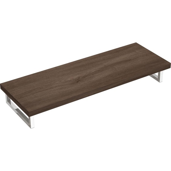 doporro Plan de Vasque Marron 45x140cm Meuble sous Lavabo Plan Lave Mains avec 2 Supports en Inox