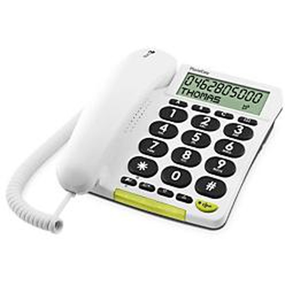 Doro Phone Easy 312Cs, Téléphone analogique, Haut-parleur, 30 entrées, Identification de lappelant, Blanc 5640