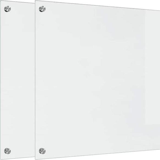 Dos de cuisine 2 pcs Transparent 100 x 60 cm Verre trempé