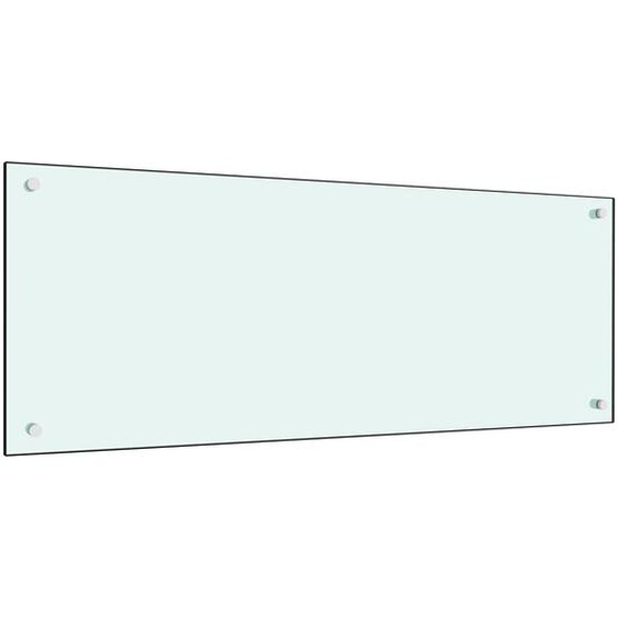 Dosseret de cuisine Blanc 100x40 cm Verre trempé