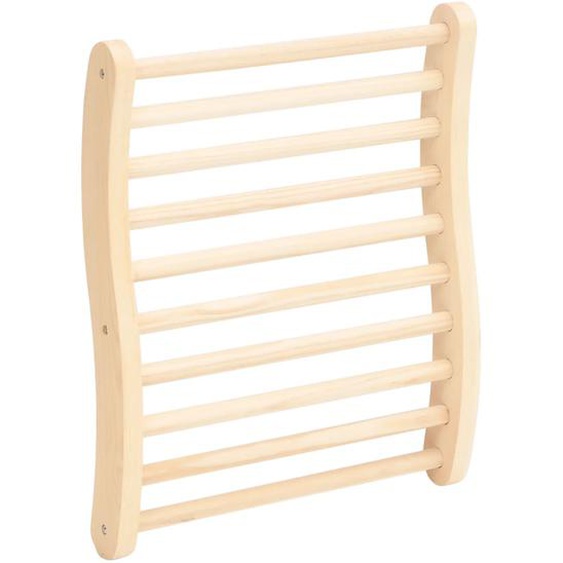 Dossier de sauna en forme de S Bois massif de pin
