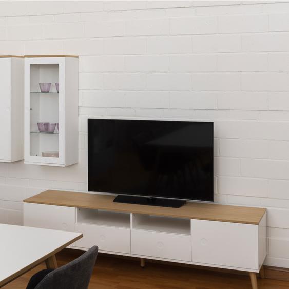 Dot - Meuble TV en bois 2 portes 2 tiroirs L192cm - Couleur - Blanc