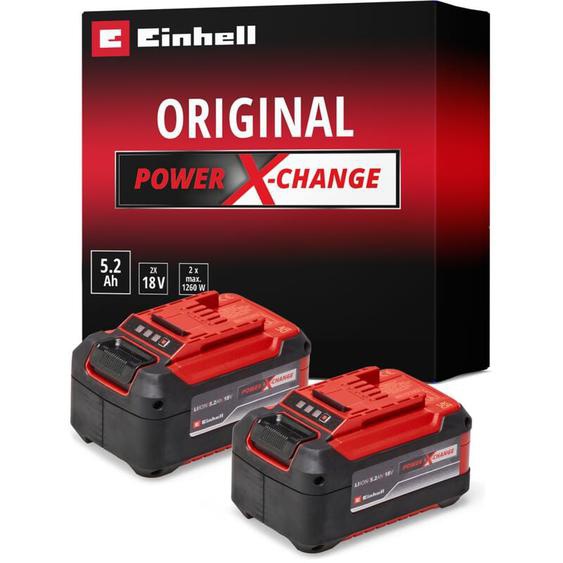 Double batterie 5,2 Ah Twinpack Power X-Change (Lithium-Ion, 18 v, pour tous les appareils Power X-Change) - Einhell