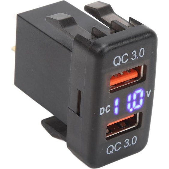 Double port USB prise de charge QC3.0 sortie de charge rapide Adaptateur secteur pour FJ Cruiser Fortuner Hilux Tacoma 1,57 x 0,87 pouces