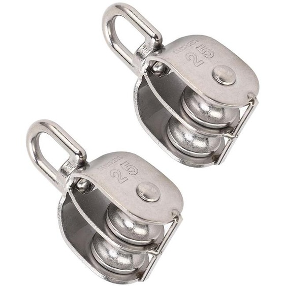 Double rouleau M25, 150 kg, en acier inoxydable, 2 pièces