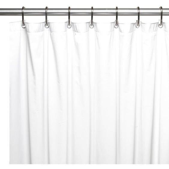 Doublure de rideau de douche résistante à la moisissure avec œillets métalliques et tête en maille renforcée en blanc