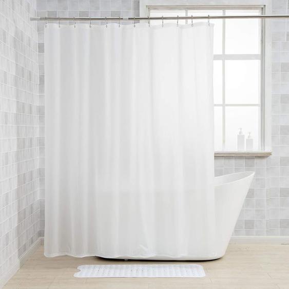 Doublures de rideau de douche, 72 x 72 pouces, rideaux de douche PEVA 3G avec perles robustes, 12 trous pour œillets, lot de 2 doub