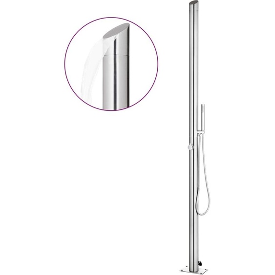 Douche de jardin 220 cm Acier inoxydable