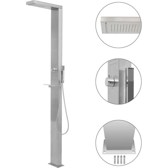 Douche dextérieur Acier inoxydable Carré