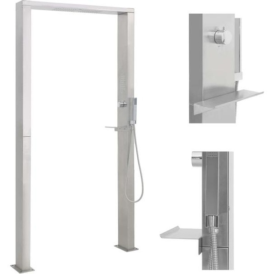 Douche dextérieur à double jet Acier inoxydable