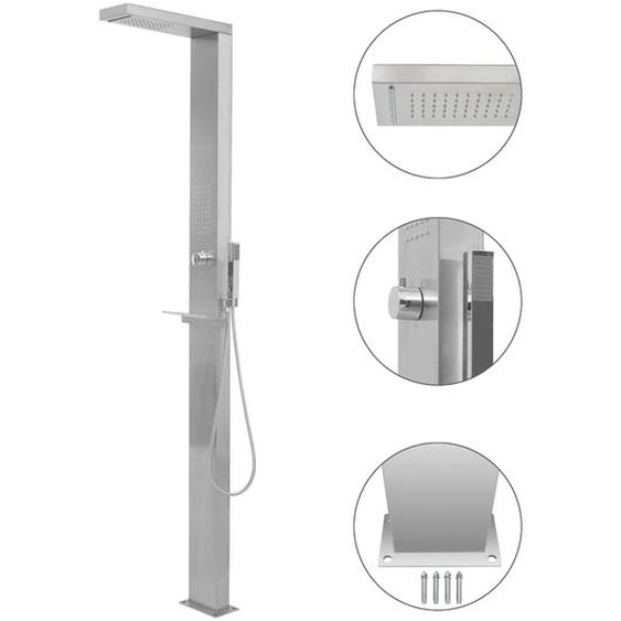Douche dextérieur Acier inoxydable Carré