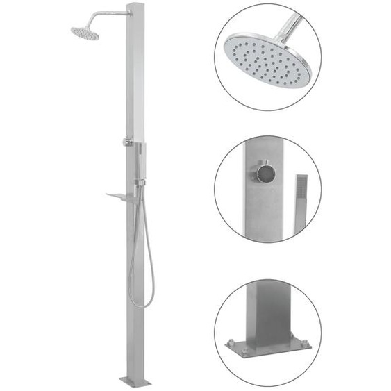 Douche dextérieur Acier inoxydable Droit