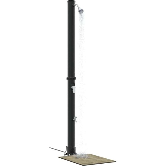 Douche solaire extérieure Noir 217 cm PVC et Aluminium