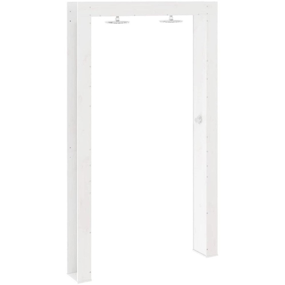 vidaXL Douche de jardin, 226 cm, bois massif de pin et acier inoxydable, blanc