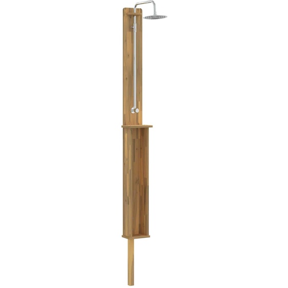 Douche extérieure, 257 cm. Bois dacacia et acier inoxydable