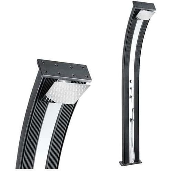 Douche solaire Formidra hybride Dada 40L en aluminium brossé / Anthracite