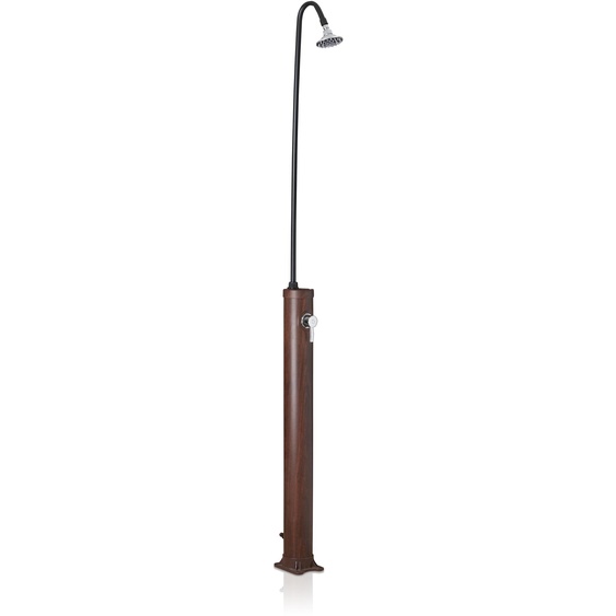 Douche solaires ronde dextérieur en PVC aspect bois - 11x220 cm - 9 l