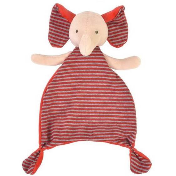 Doudou Eléphant 26 Cm Rouge
