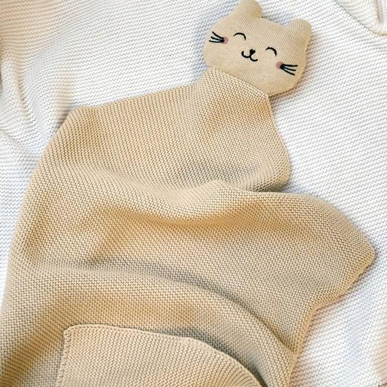 Doudou En Tricot Hello Baby Sable