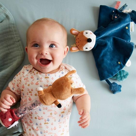 Doudou Forêt Enchantée personnalisable vert émeraude
