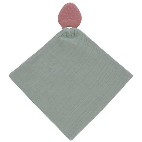 Doudou Lange Et Son Anneau De Dentition Fraise Gris