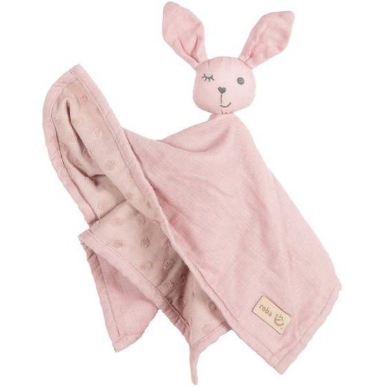 Doudou Lapin En Coton Bio Lil Planet Rose Pastel