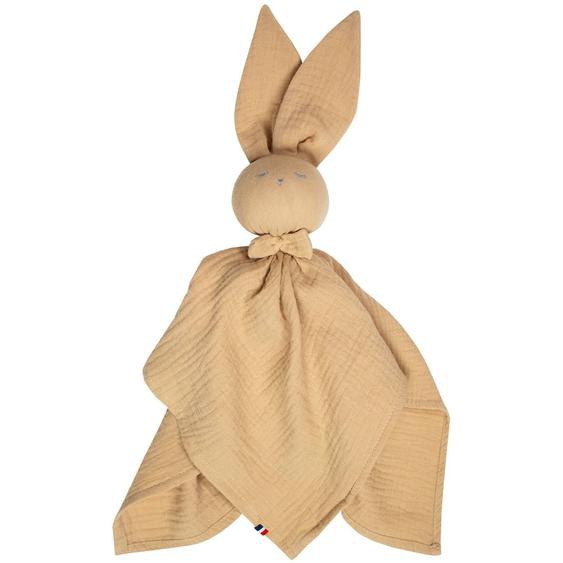 Doudou Lapin En Gaze De Coton Jeanne Biscuit
