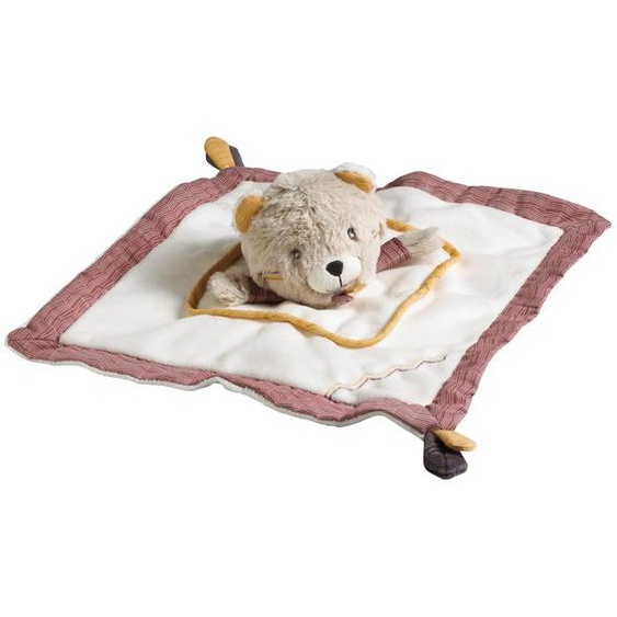 Doudou Mouchoir Ours En Velours Beige