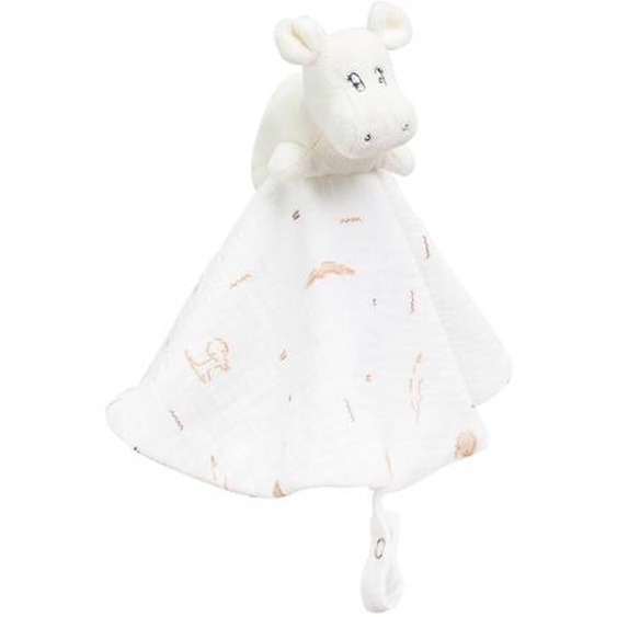 Doudou Mouchoir Rond En Mousseline De Coton - Modèle Hippo Crudo