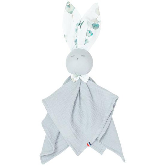 Doudou Plat Lapin Eucalyptus Eucalyptus, Vert, Gris