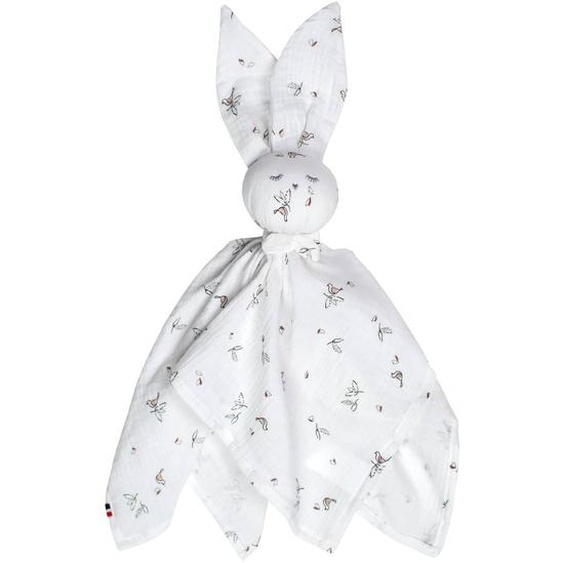 Doudou Plat Lapin Melody Melody, Blanc Imprimé Minimali