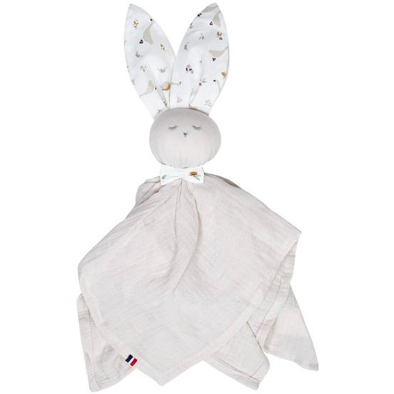 Doudou Plat Lapin Sidonia Sidonia, Beige, Écru, Blanc