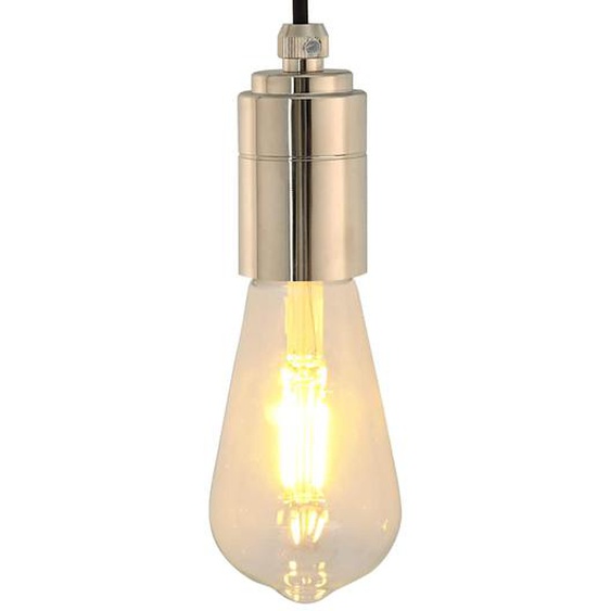 Douilles de lampe 2 pcs nickel satiné E27