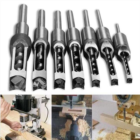 Jamais utilisé] Dpzo Mèches de forage hélicodales hss, travail du bois, carré, outils de forage, mortaises carrées, trou carré, scie étendue 6.0mm