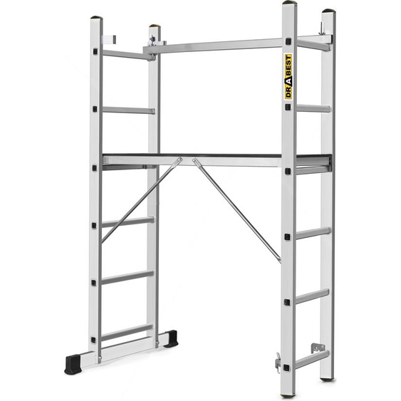 Drabest | Échafaudage Aluminium 2x6 - 33x114 cm - Polyvalent, Antidérapant, Pratique