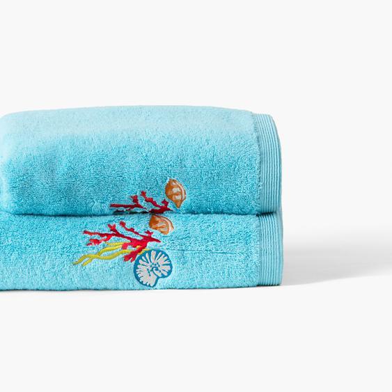Drap de bain coton Récif lagon