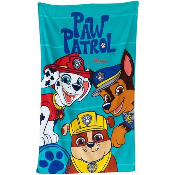 Drap de bain enfant PatPatrouille® personnalisé éponge et velours coton - 320g/m2  -
