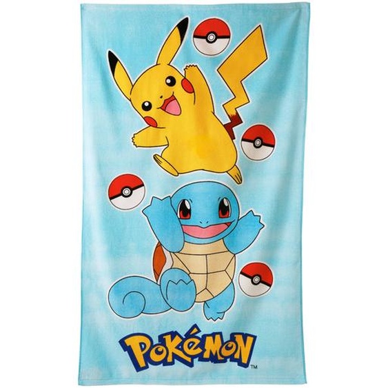Drap de bain enfant Pokemon®, éponge et velours coton - 320g/m2 -