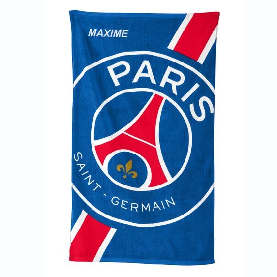 Drap de bain enfant PSG® personnalisable, éponge et velours coton - 320g/m2  -