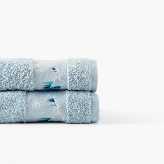 Drap de bain phosphorescent coton Stellaire bleu banquise